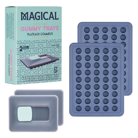 Magical Butter moldea gomitas 2 ml con dos bandejas y tapa para conservar frescura.