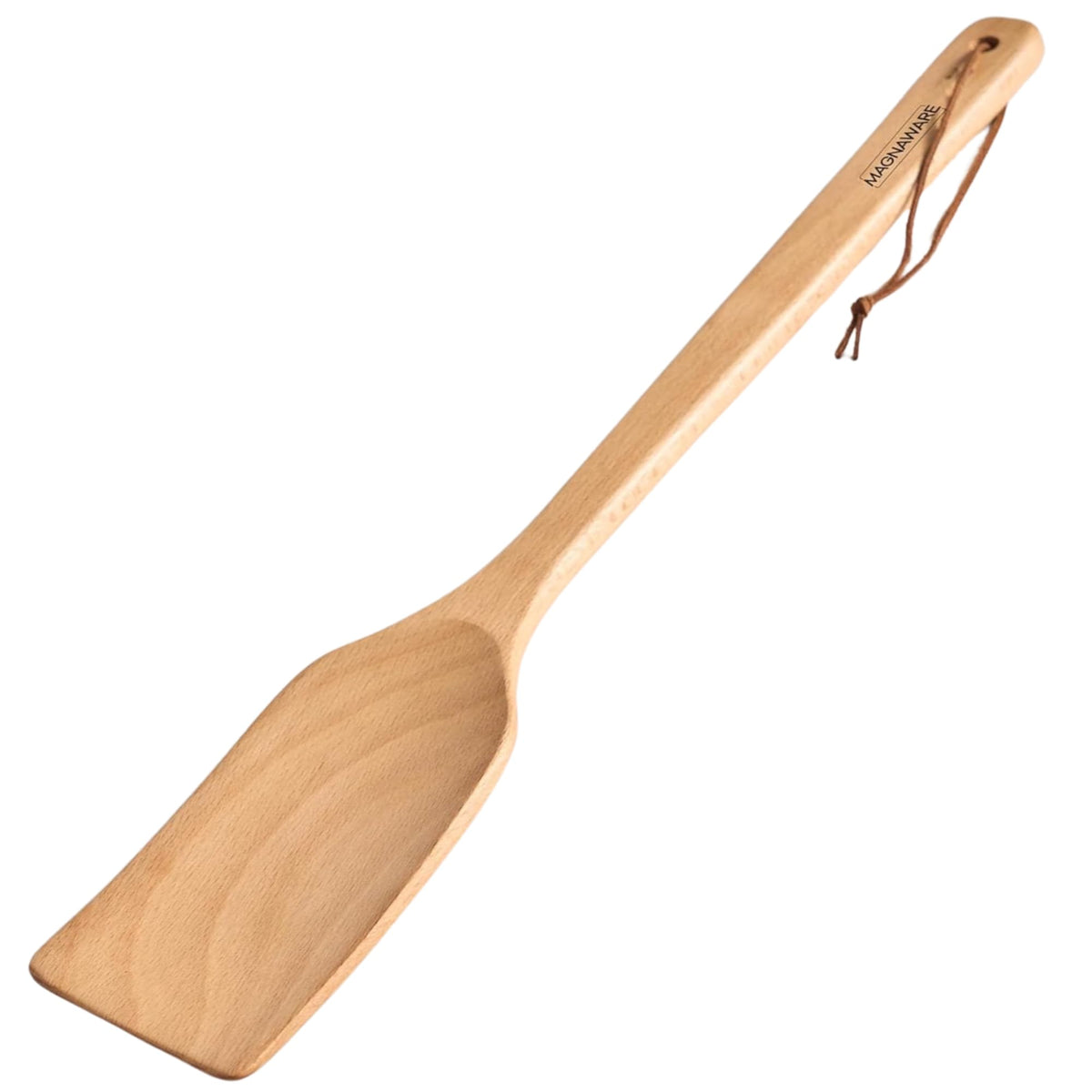 Espátula MagnaWare de madera 18 pulgadas con asa larga para remover en ollas grandes
