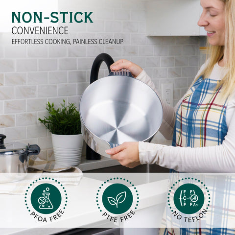 Magnaware Olla Holandesa con tapa y mango ergonómico para manejo seguro