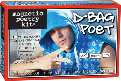 Conjunto D-Bag Poet Kit: palabras magnéticas para la nevera y mensajes creativos.