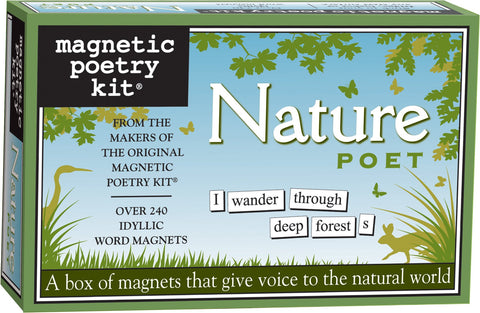Magnetic Poetry Nature Poet Kit: palabras para la nevera, ideal para versos espontáneos.
