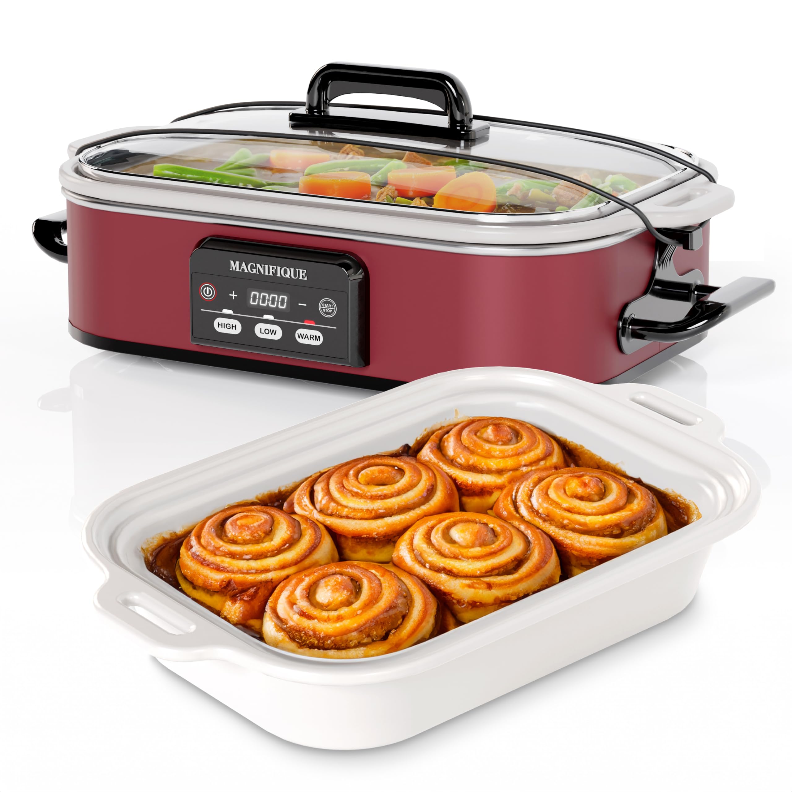 MAGNIFIQUE EXPERIENCE DELIGHT: cazuela lenta con olla cerámica interior para porciones familiares.