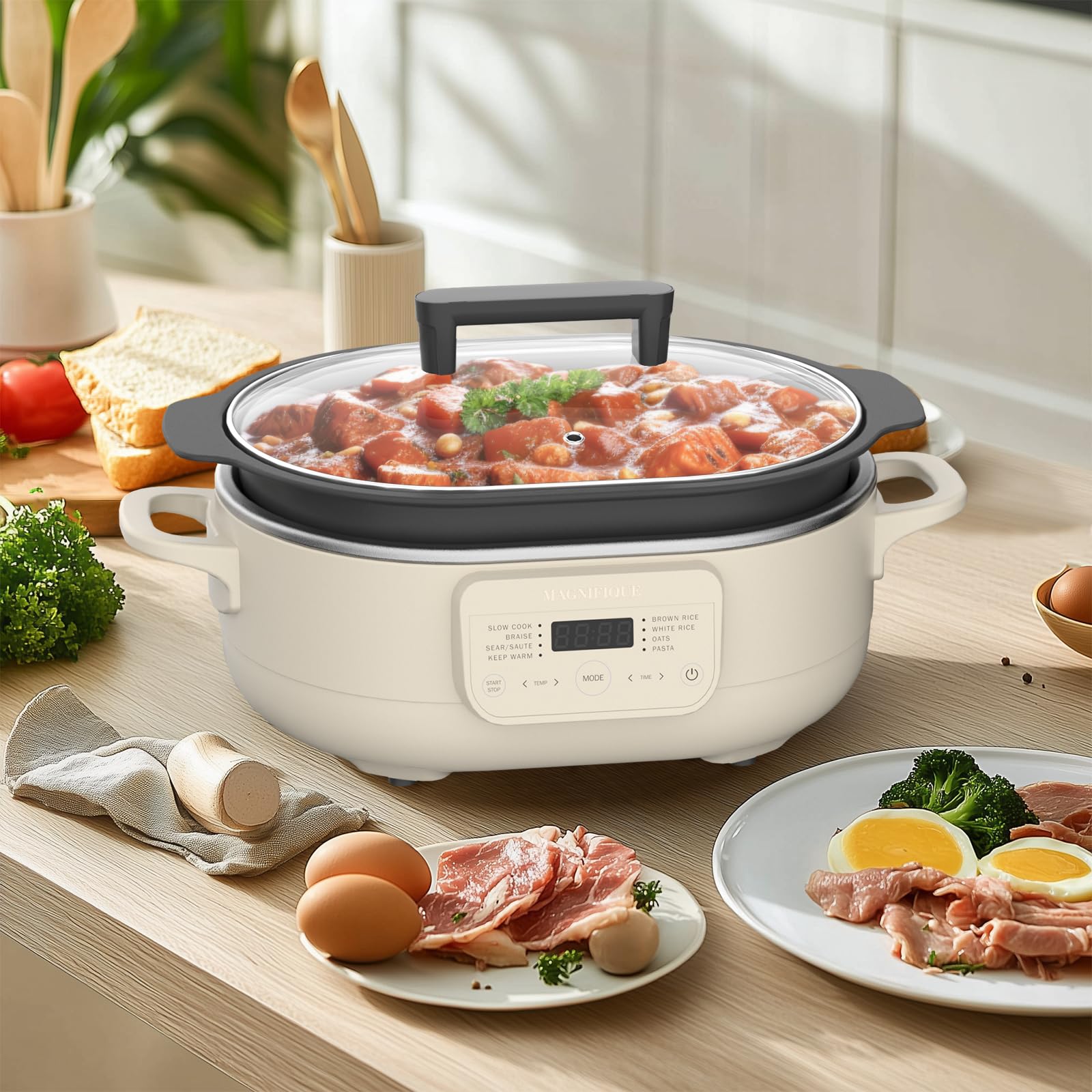 MAGNIFIQUE EXPERIENCE DELIGHT multi-cooker 6qt interior: capacidad y rendimiento en una olla.