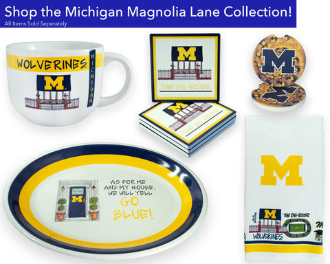 Colección oficial NCAA Wolverines de Magnolia Lane para coche