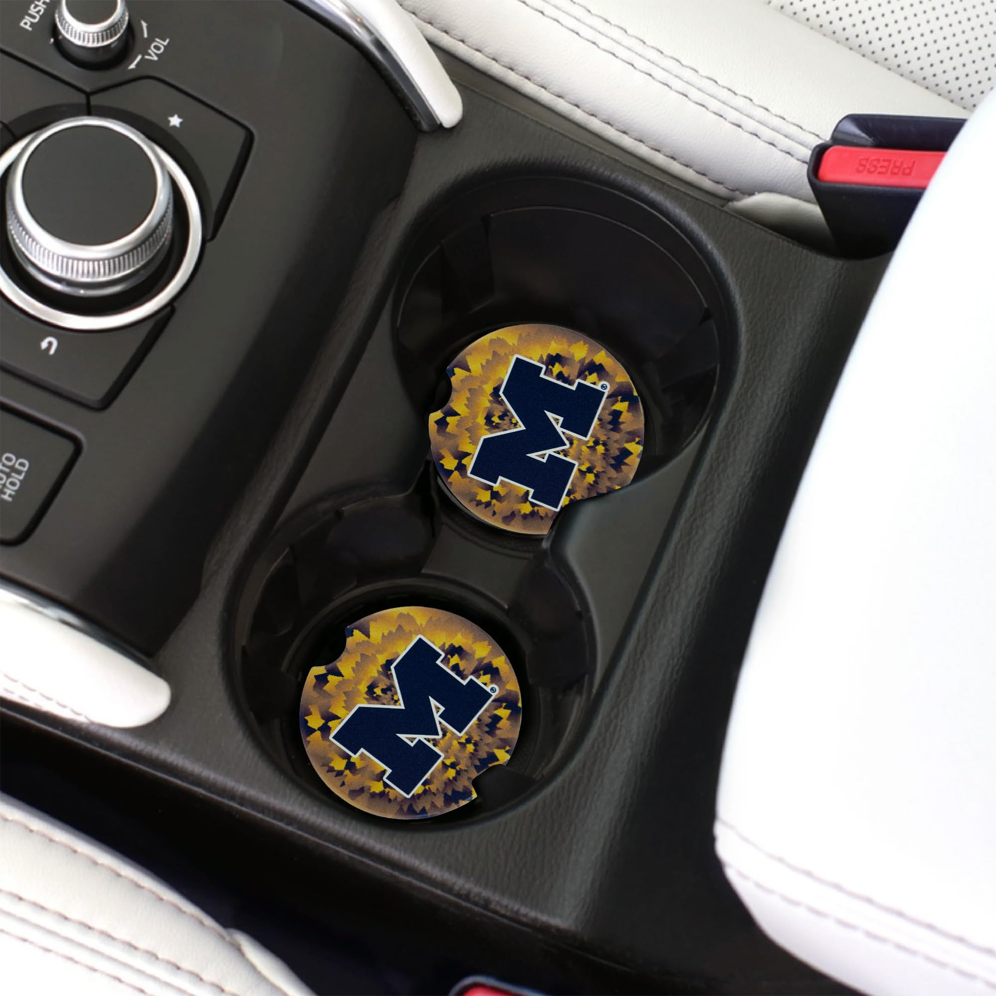 Posavasos de cerámica absorbente Magnolia Lane para coche; evita humedad