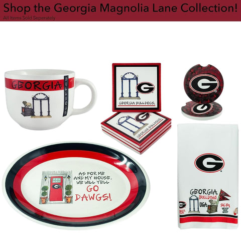 Magnolia Lane: toalla para dormitorios estudiantiles con diseño de campus.