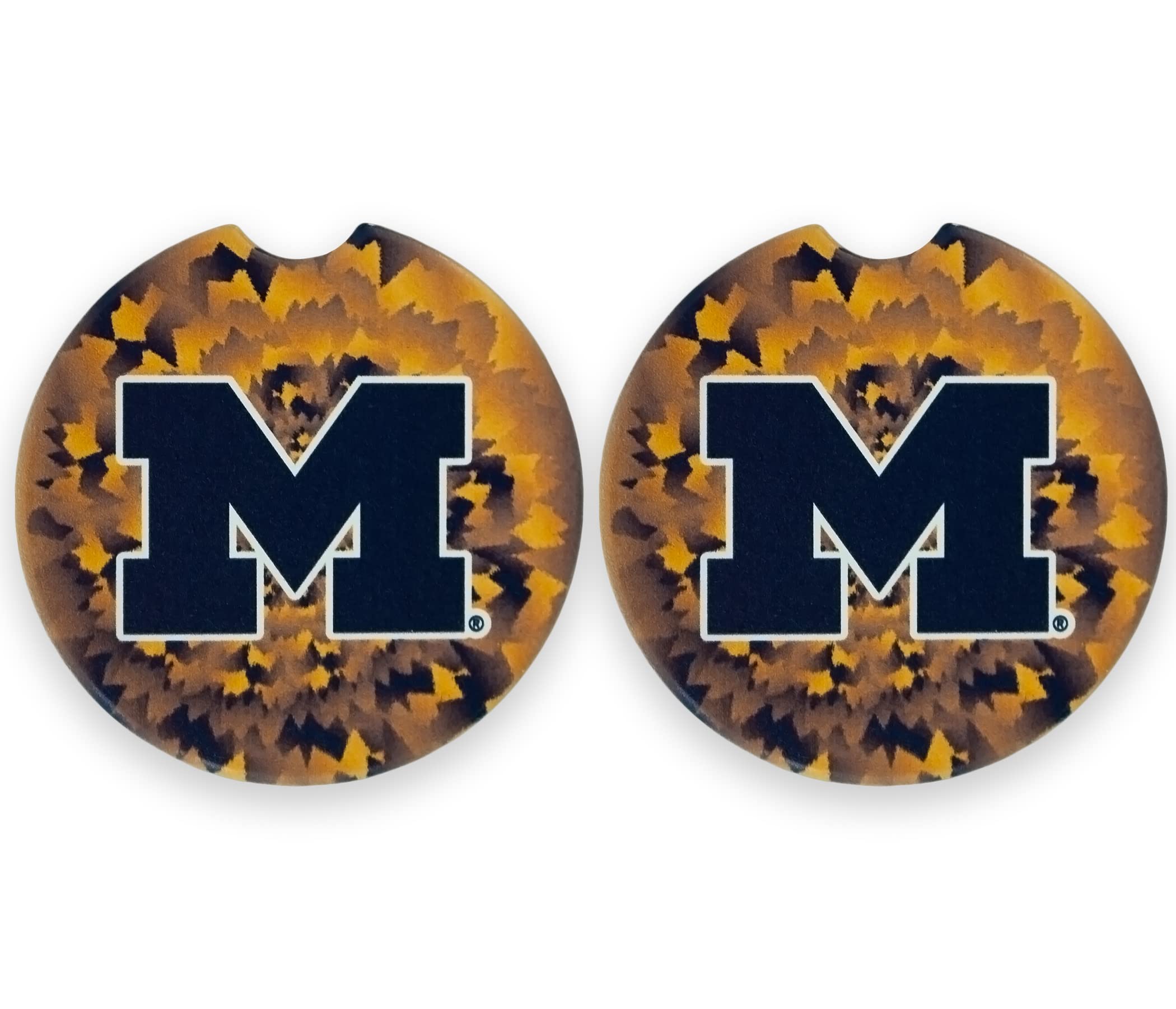 Posavasos Wolverines de Magnolia Lane para coche; dos-pack para personalizar auto