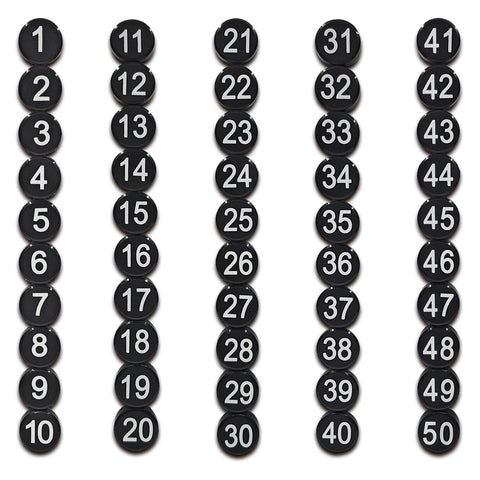 Magrooyar números magnéticos de 0-50 para pizarra; útil para planificar tareas.