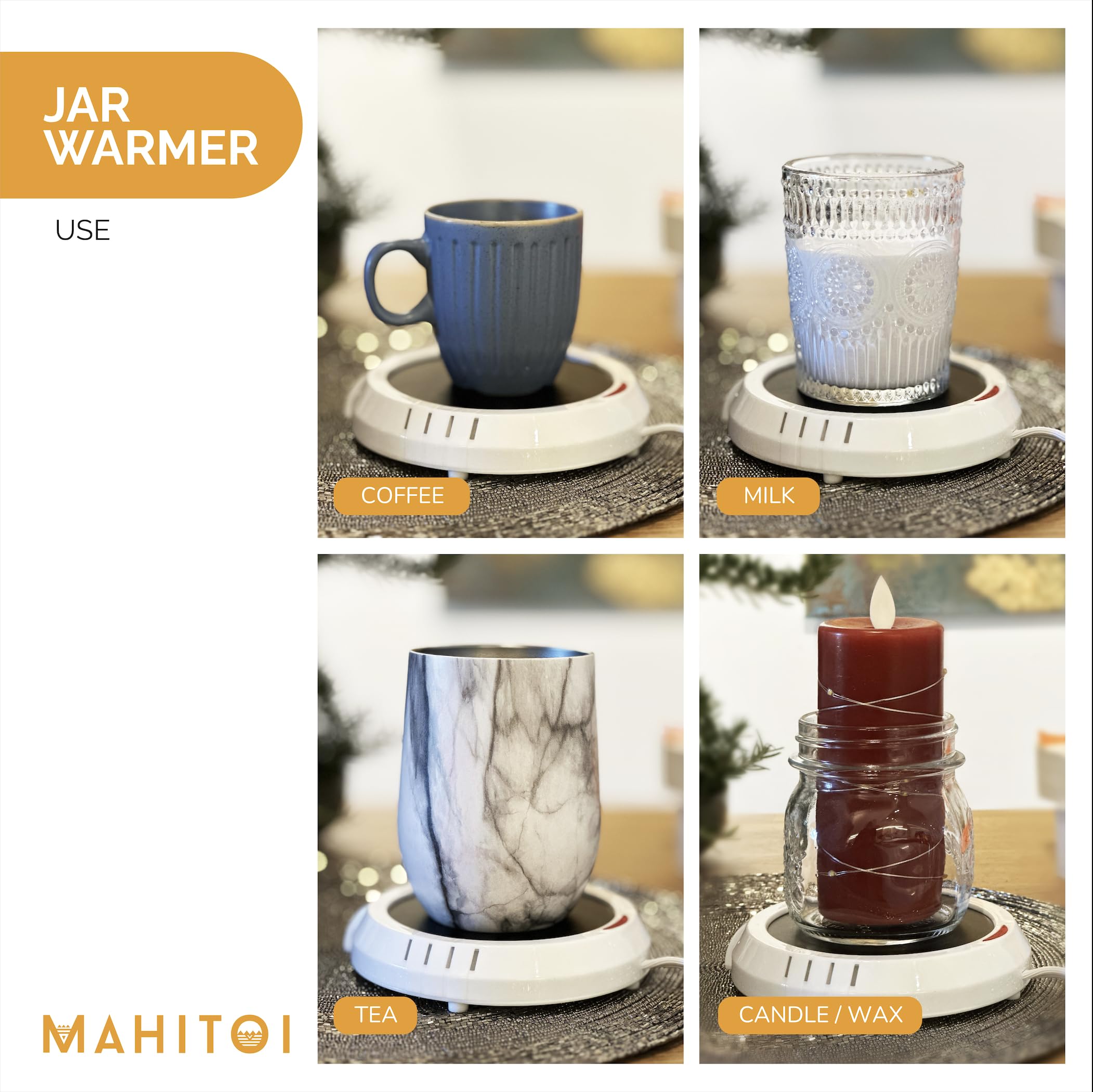 MAHITOI base con pies anti-deslizantes, protege superficies delicadas