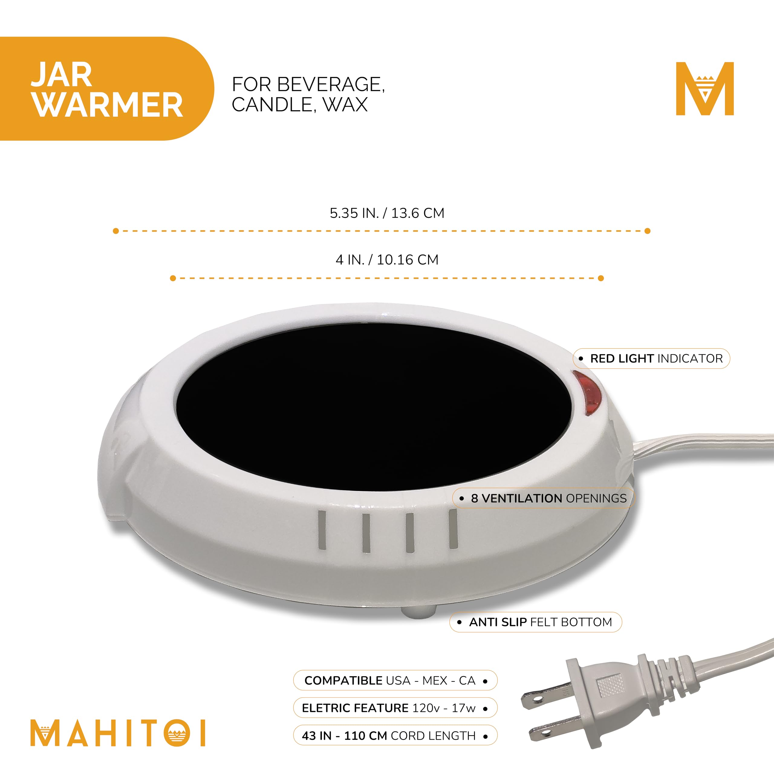 MAHITOI calentador de taza para bebidas, mantiene café o té caliente