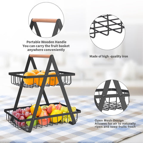 mahueeol cesta multifuncional para pan, aperitivos y utensilios