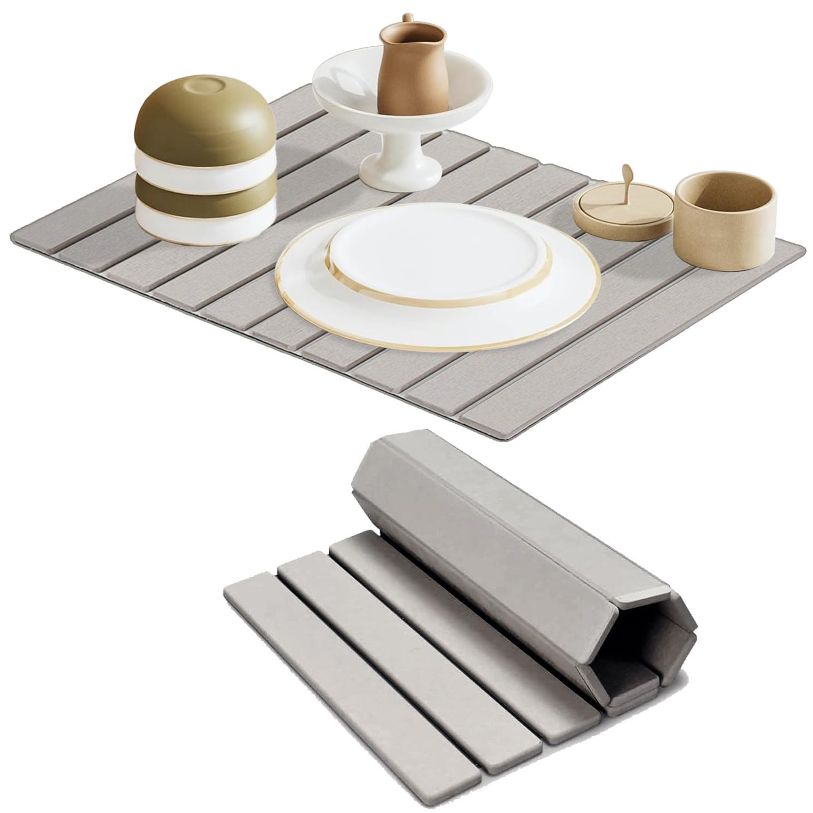 Maigandamai mat secado platos grande, absorbe agua rápidamente para un secado al aire