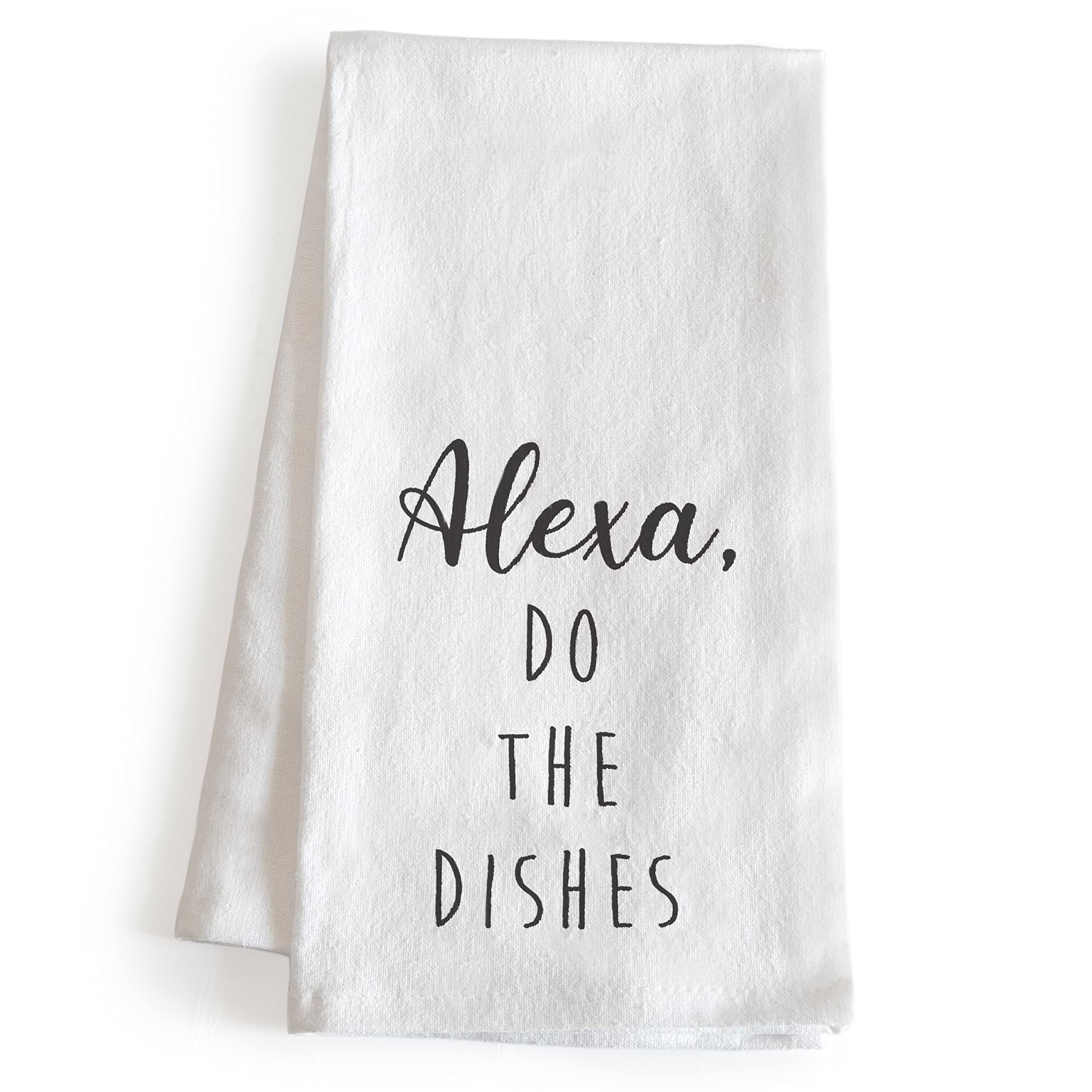 MAINEVENT Alexa lavar platos: toalla de cocina blanca 18x24, absorbente para secar platos