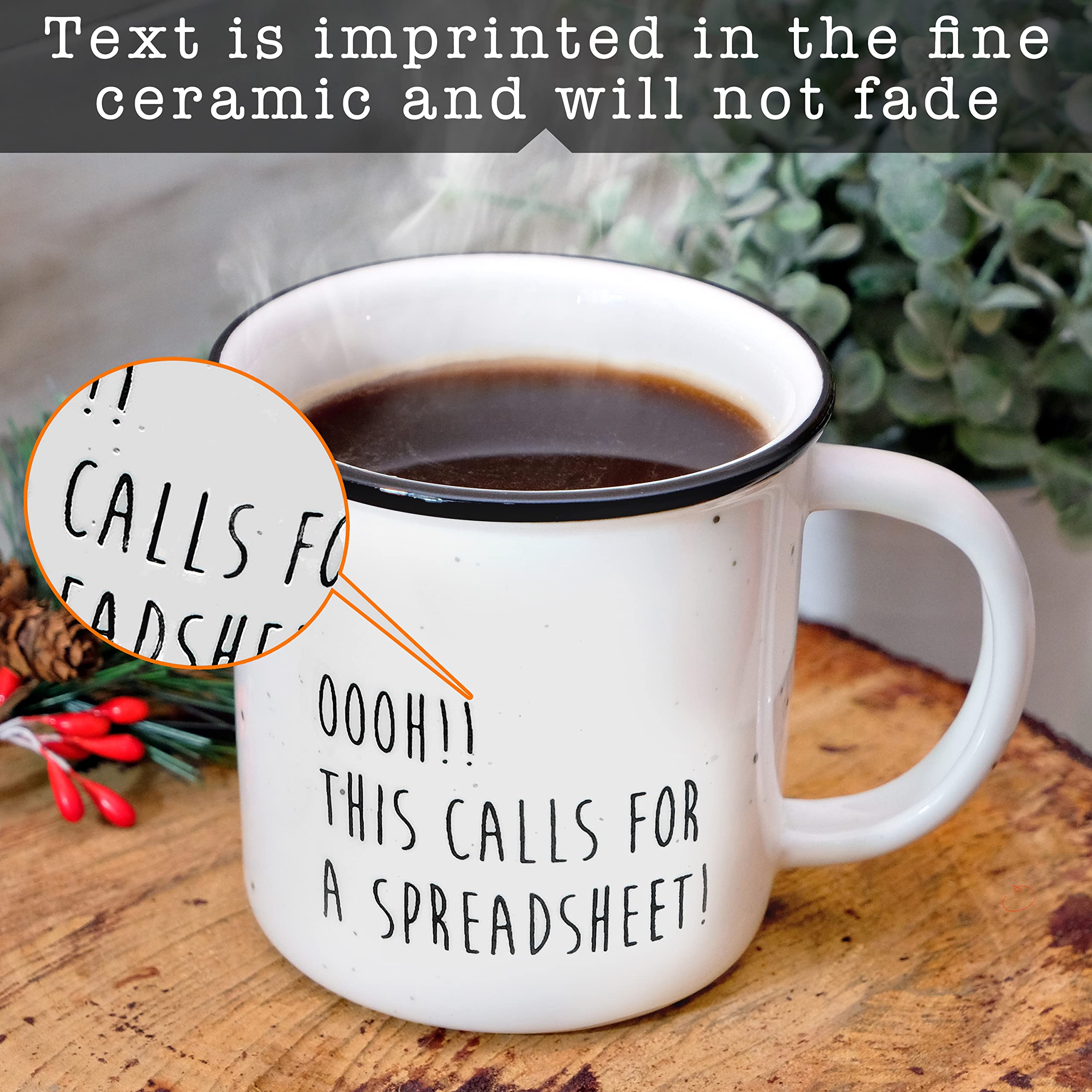 MAINEVENT taza regalo contabilidad; regalo práctico y divertido.