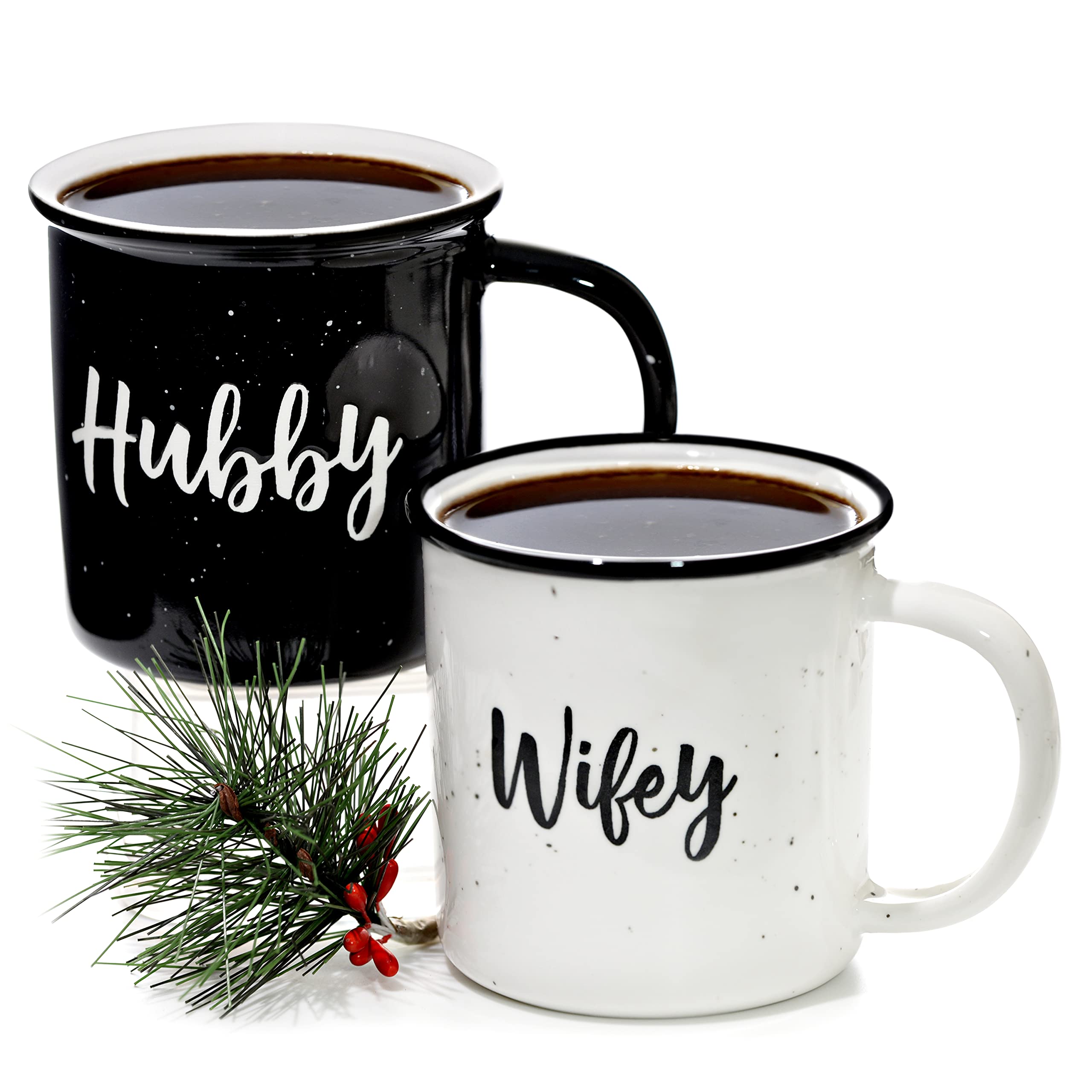 MAINEVENT tazas para pareja, conjunto de dos, 11 oz, ideal para desayunos