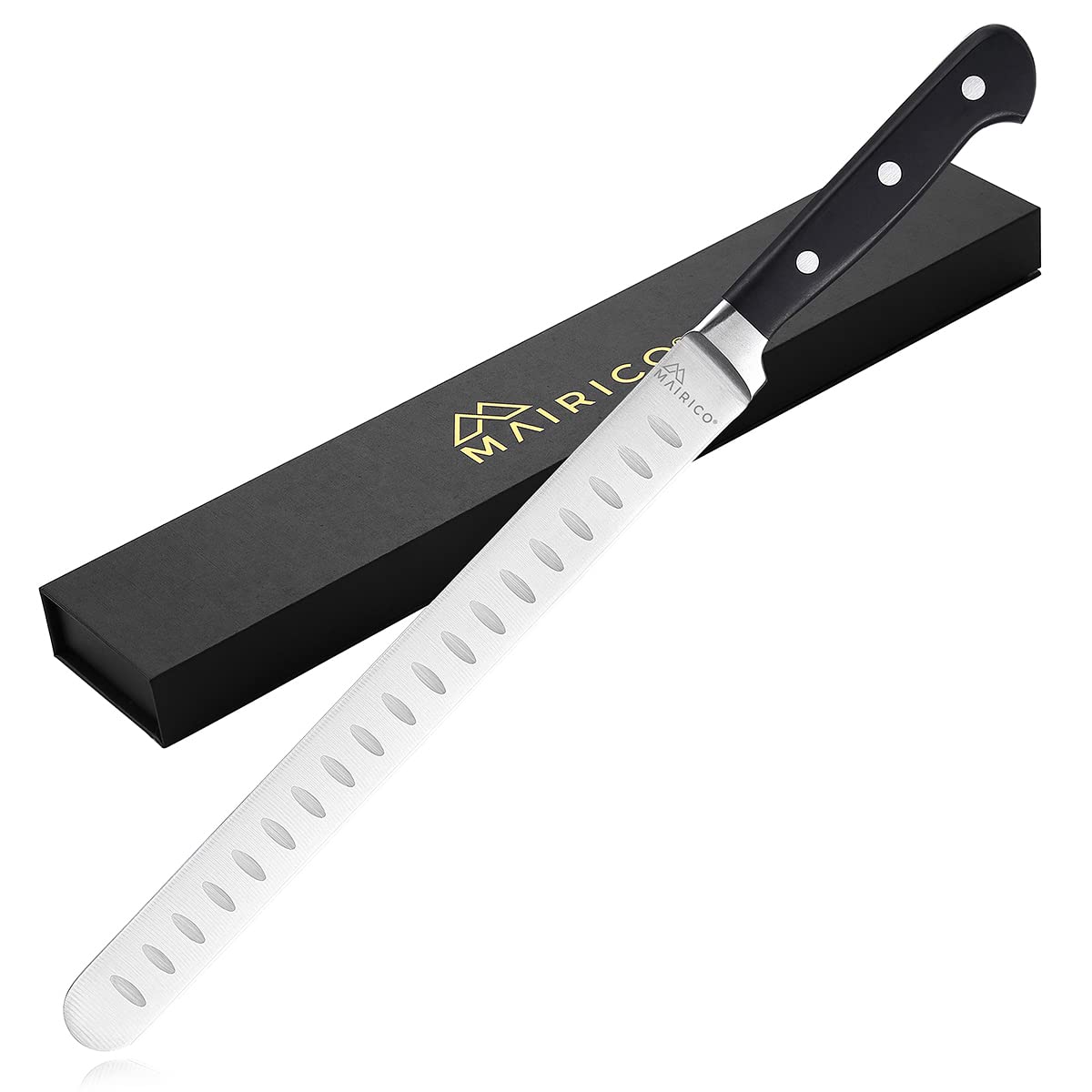 MAIRICO cuchillo para brisket, hoja de 11 pulgadas, corte preciso y eficiente.