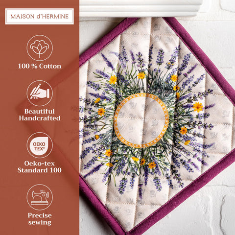 Maison d' Hermine – agarradera con diseño acuarela europeo para cocina colorida