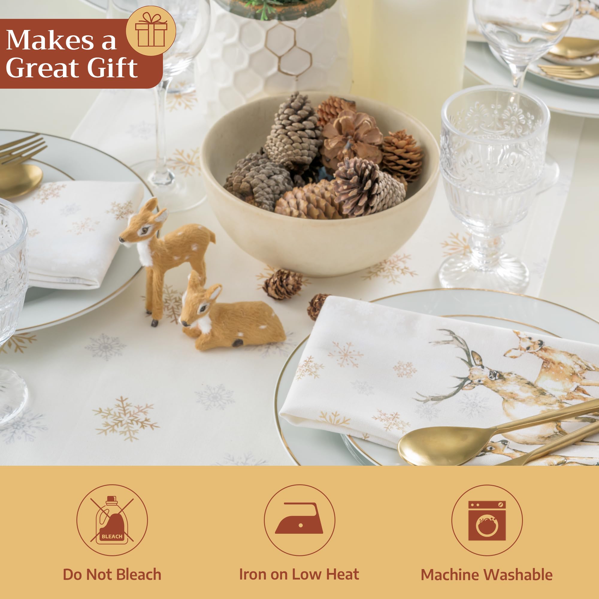 Maison d' Hermine: protección suave para mesa durante comidas festivas.