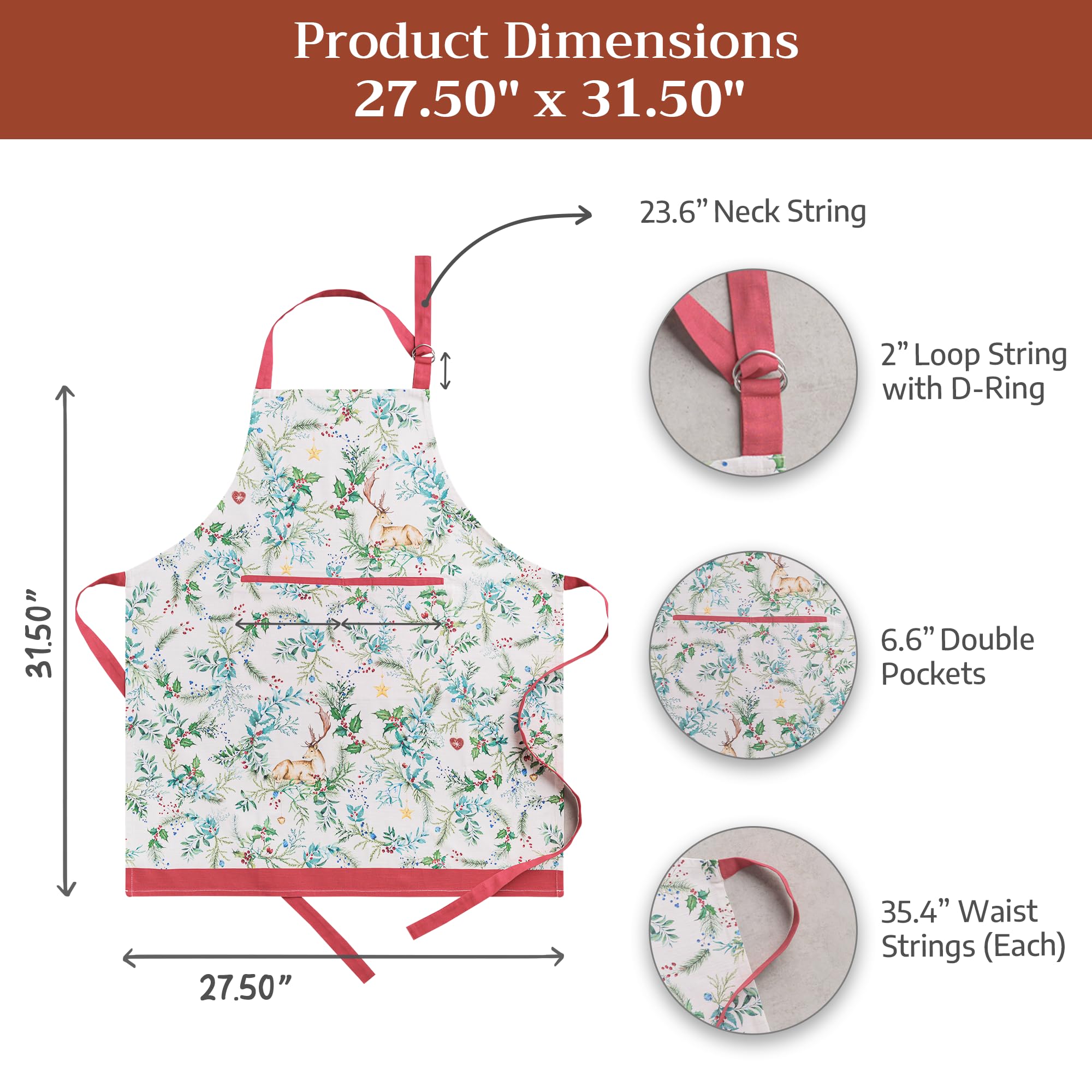 Delantal Maison d’Hermine apto para cocina y jardinería con bolsillo práctico
