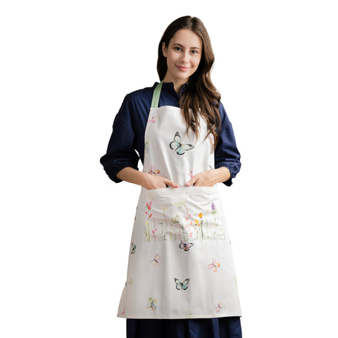Maison d'Hermine delantal con bolsillo central para recetas y teléfono.