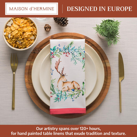 Maison d' Hermine diseño acuarela para decorar mesa navideña