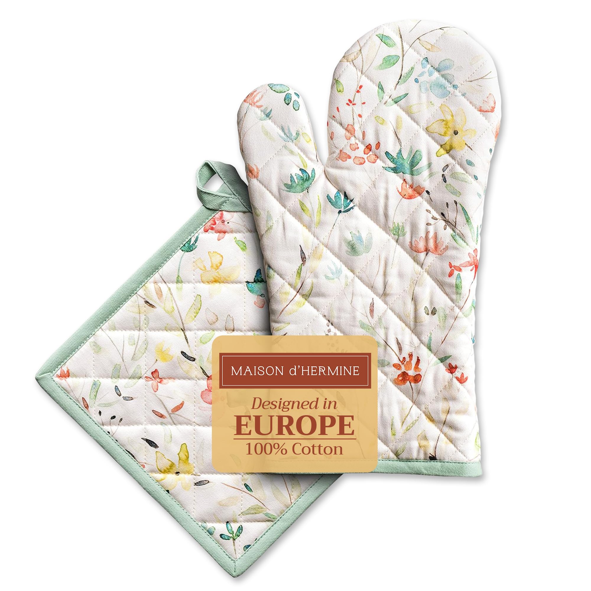 Maison d' Hermine guante horno algodón 100% para protección fiable al hornear