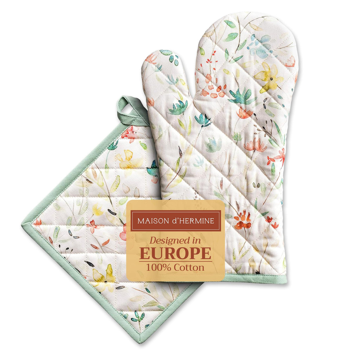 Maison d' Hermine guante horno algodón 100% para protección fiable al hornear