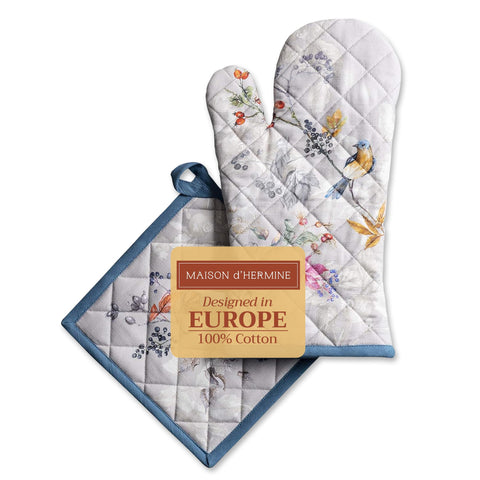 Maison d'Hermine guante de horno Equinoxe gris para protección al calor en la cocina.
