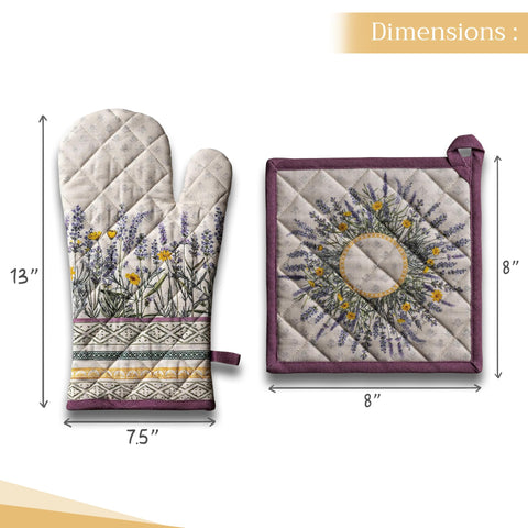 Maison d' Hermine: manopla con diseño acuarela para cocina elegante.