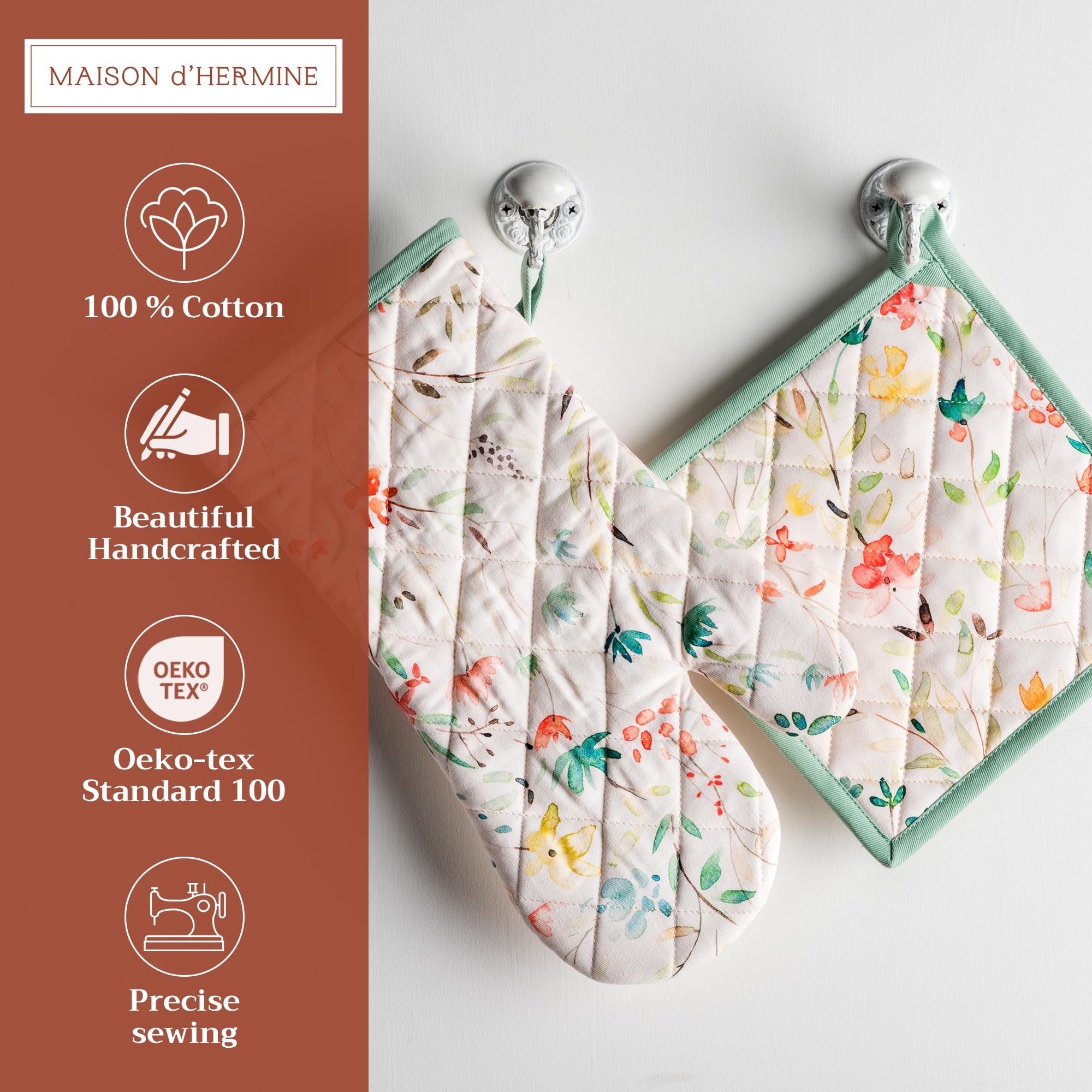 Maison d' Hermine manopla horno diseño artístico para cocinar con estilo