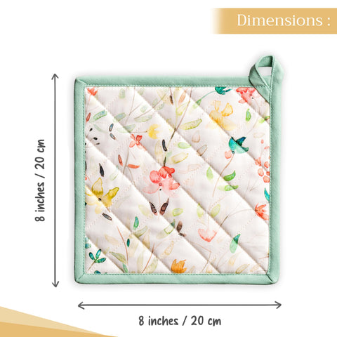 Diseño europeo en acuarela de las manoplas Maison d'Hermine para estilo único.