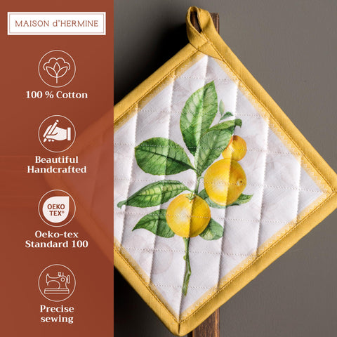 Manoplas Maison d'Hermine con diseño acuarela: estilo europeo en la cocina