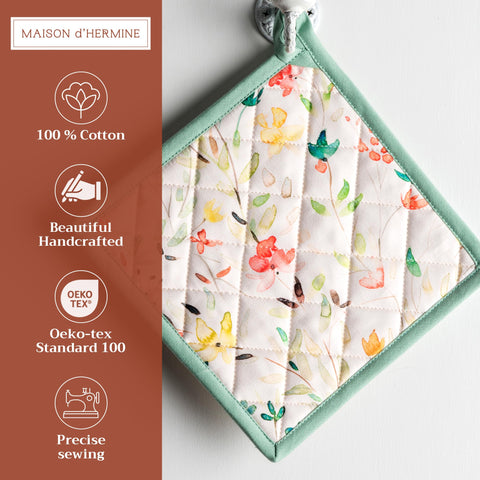 Maison d'Hermine manoplas resistentes al calor para manipular ollas con confianza.