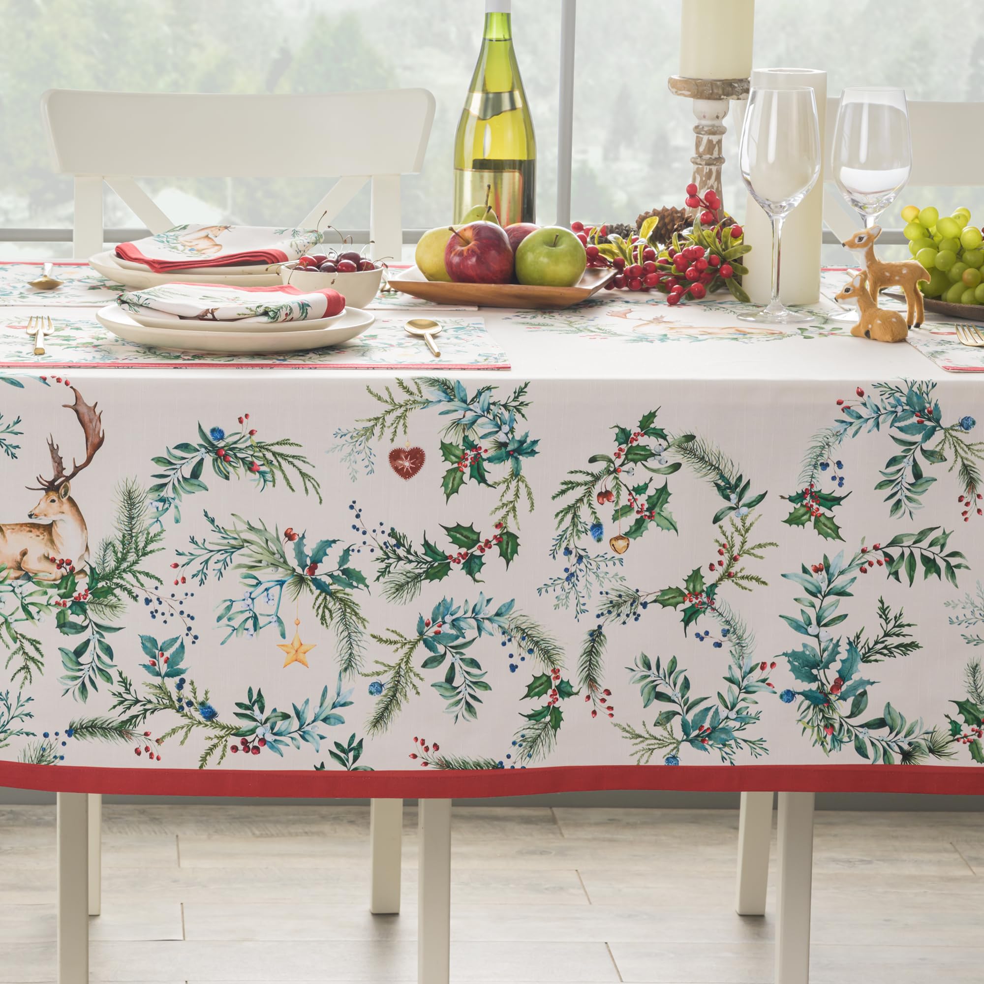 Maison d' Hermine mantel cuadrado 60x60 para decoración navidad elegante.