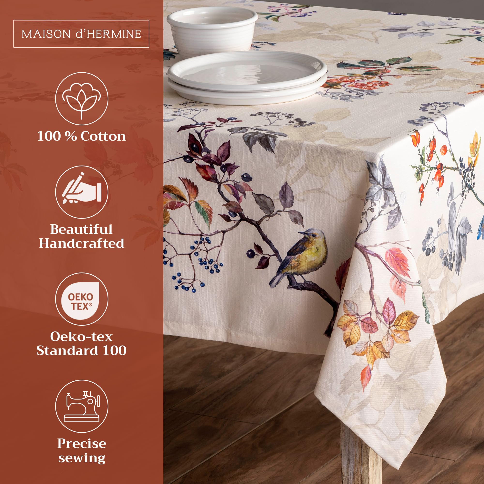 Maison d' Hermine detalle de acuarela europeo, añade elegancia a la mesa.