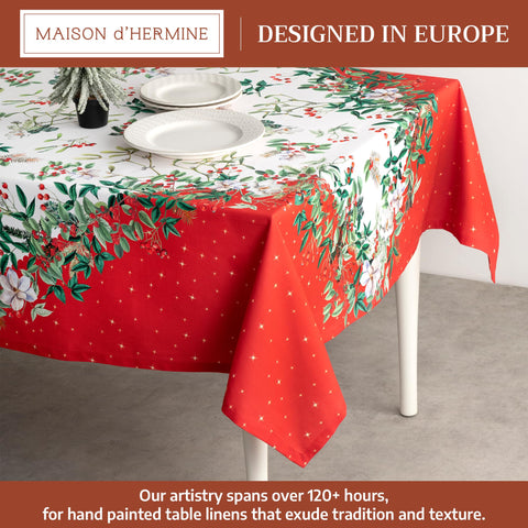 Mantel Maison d'Hermine con diseño acuarela único para realzar la mesa.