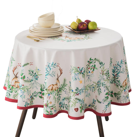 Maison d'Hermine mantel redondo para mesa de 69 pulgadas, elegante y práctico.