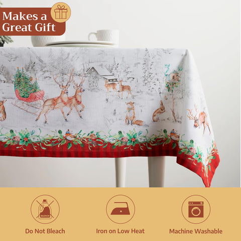 Cena navideña elegante con mantel Maison d' Hermine.