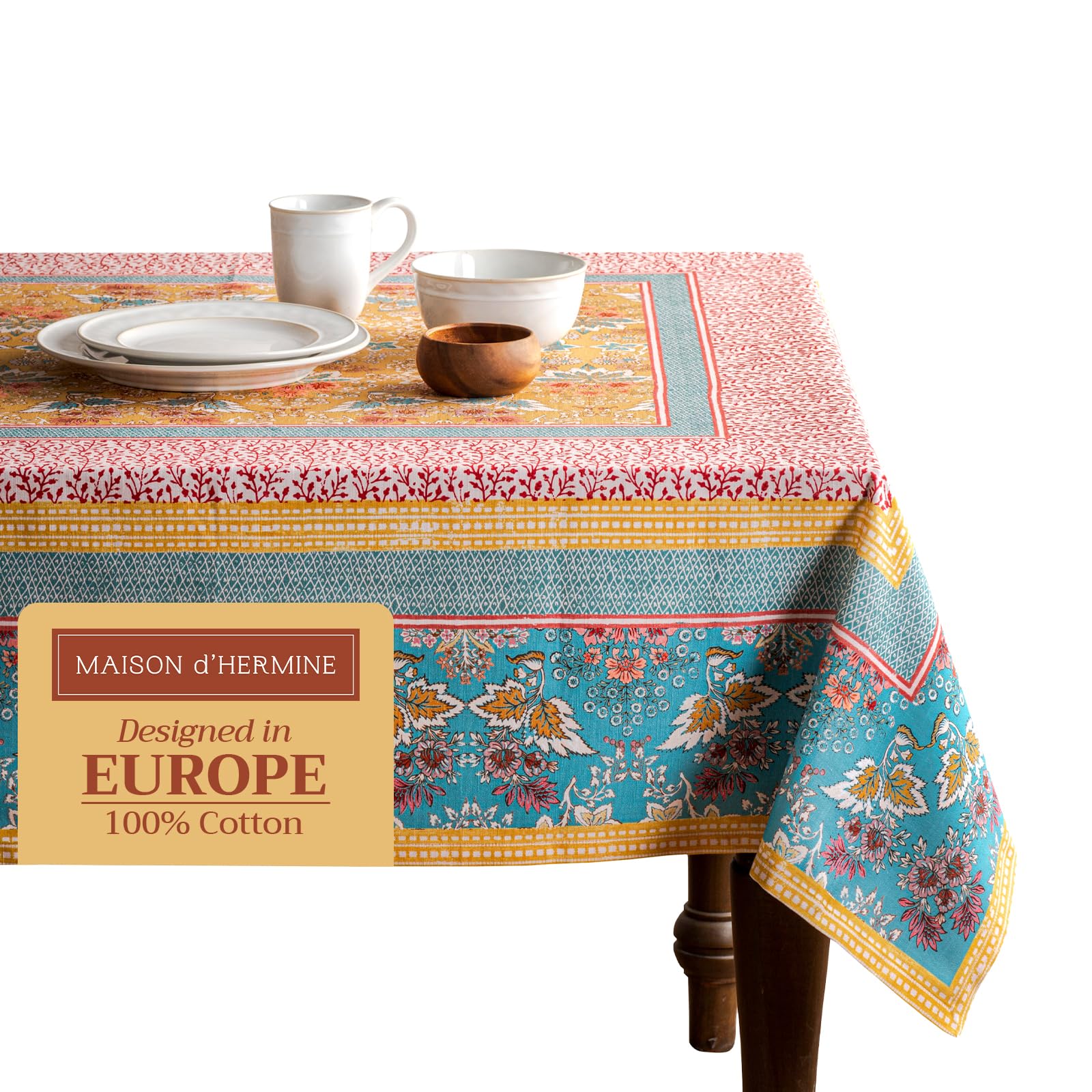 Maison d' Hermine mantel rectangular 54x72 con textura suave de algodón para uso diario.
