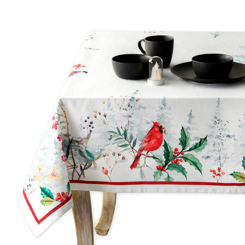 Mantel Maison d’Hermine rectangular 60x90 pulgadas en algodón, ideal para comidas diarias.