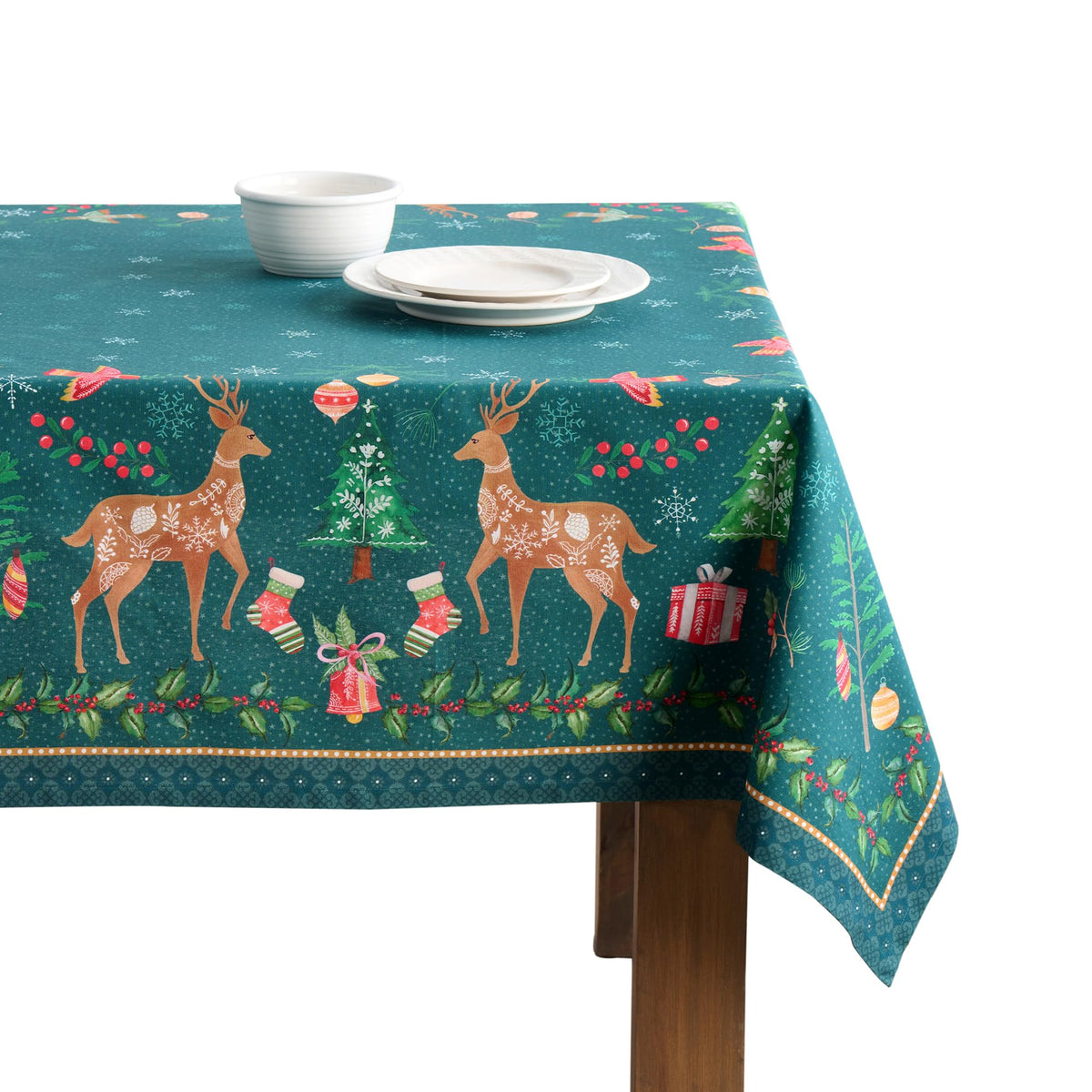 Mantel Maison d'Hermine con diseño acuarela para cenas festivas y decoraciones otoñales
