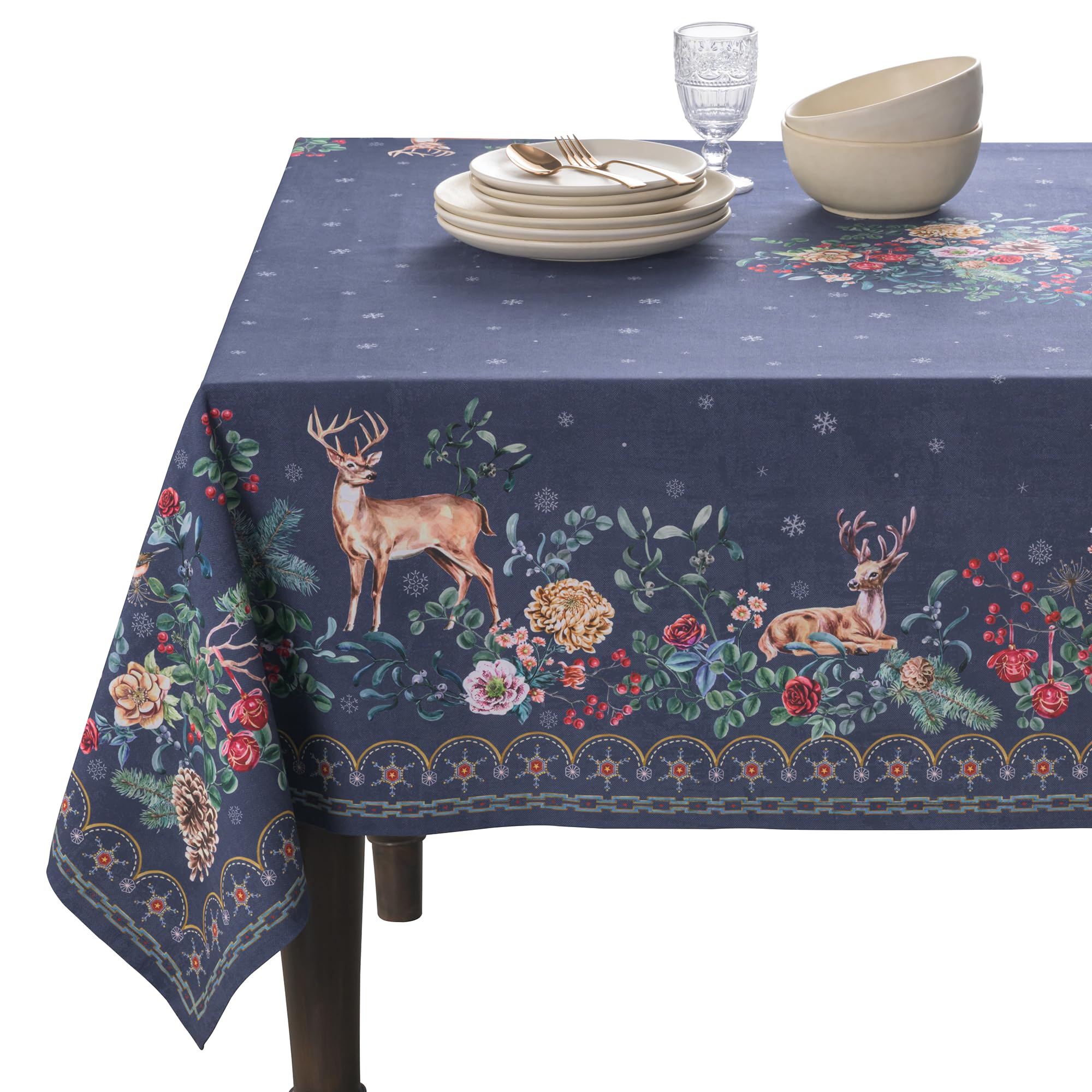 Mantel Maison d' Hermine rectangular 60x90, algodón 100%, ideal para cenas formales.