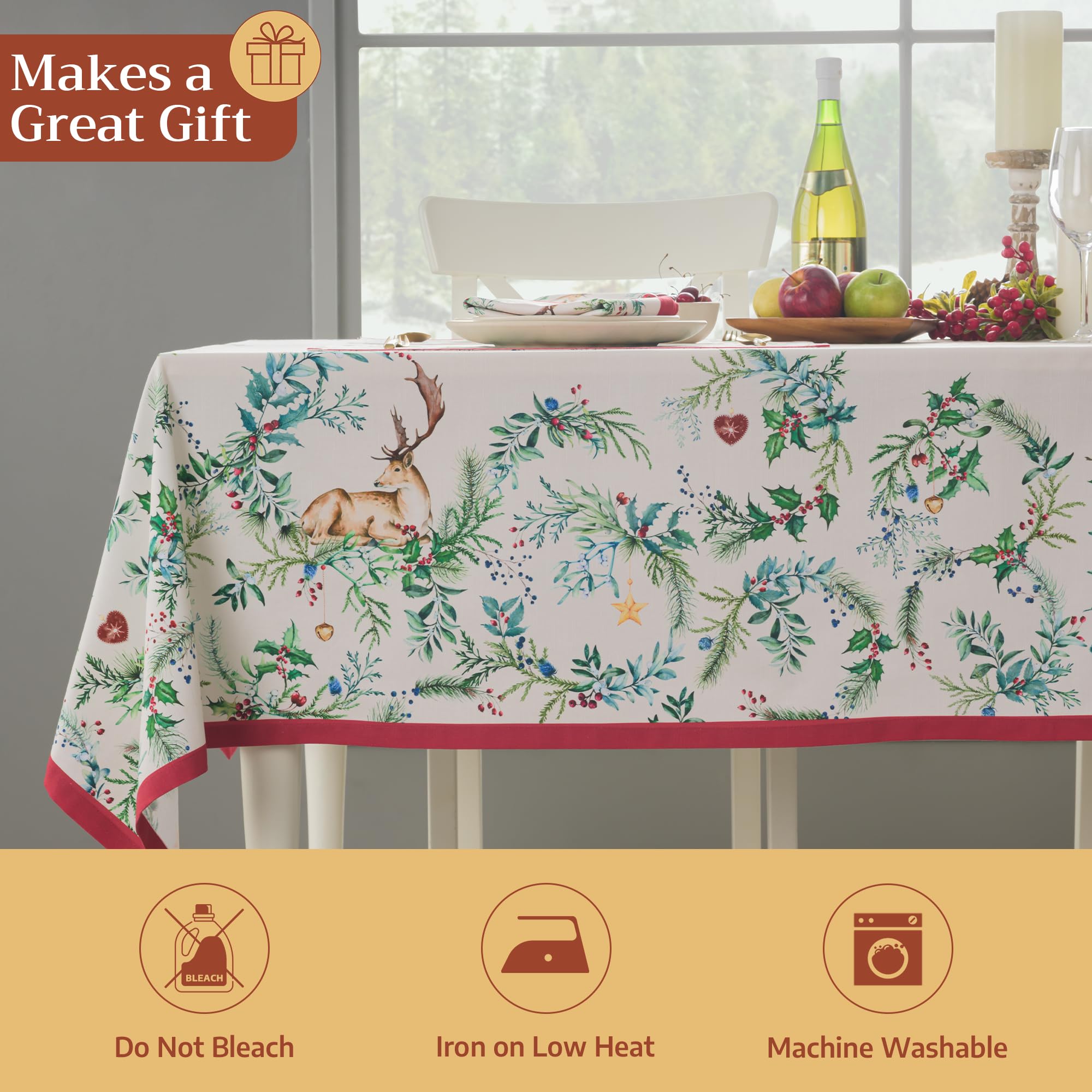 Mantel Maison d' Hermine para Navidad, acabado elegante y festivo