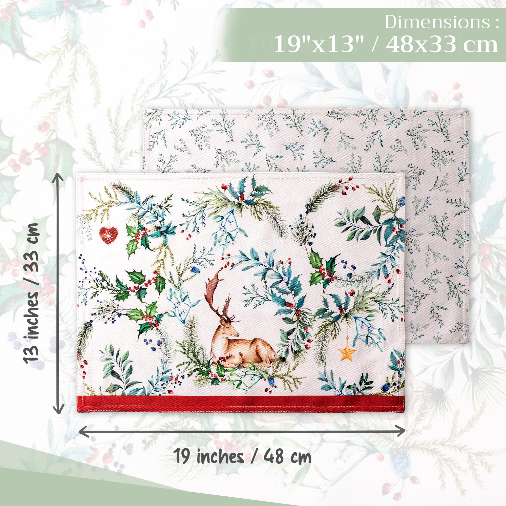 Decoración navideña elegante con Maison d' Hermine para la mesa de fiestas.