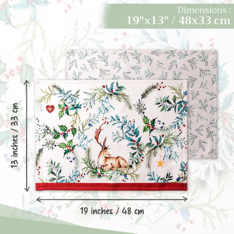 Decoración navideña elegante con Maison d' Hermine para la mesa de fiestas.