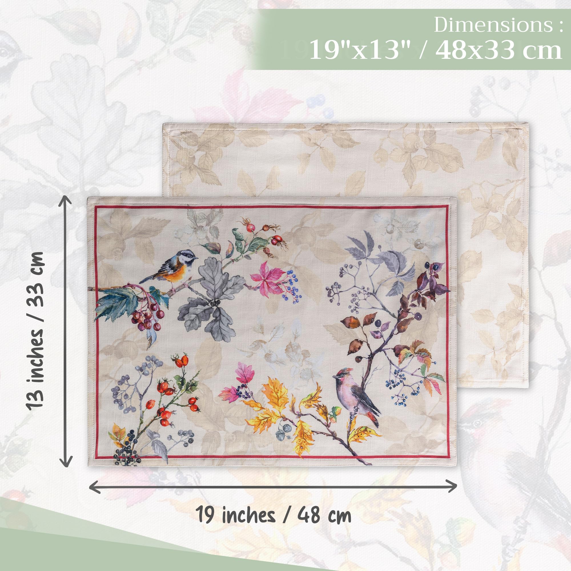 Manteles reutilizables Maison d' Hermine fáciles de lavar y cuidar.