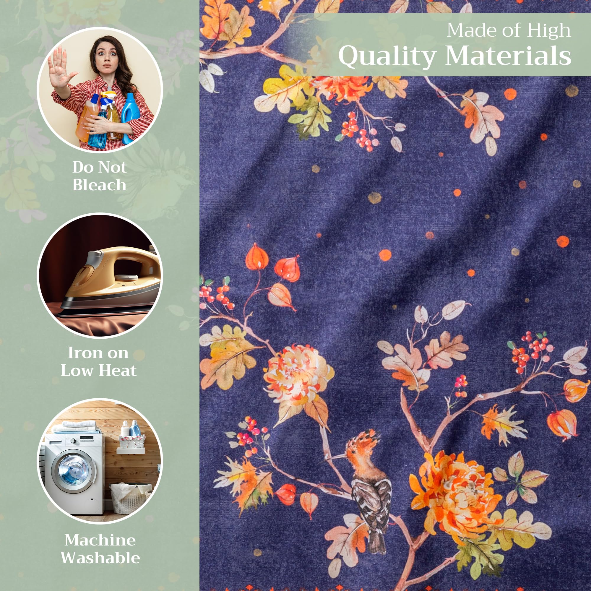 Maison d’Hermine, set de 4 servilletas 100% algodón, duraderas y reutilizables.
