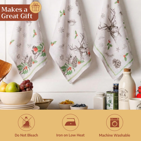 Toallas absorbentes de Maison d'Hermine para secar vajilla y limpiar superficies.