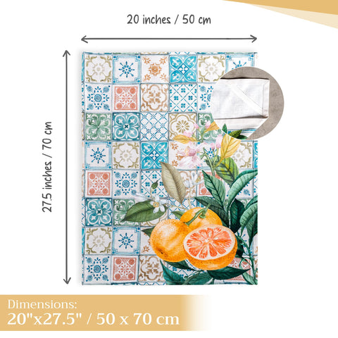 Toallas Maison d’Hermine Agrume diseño exclusivo para decoración de cocina