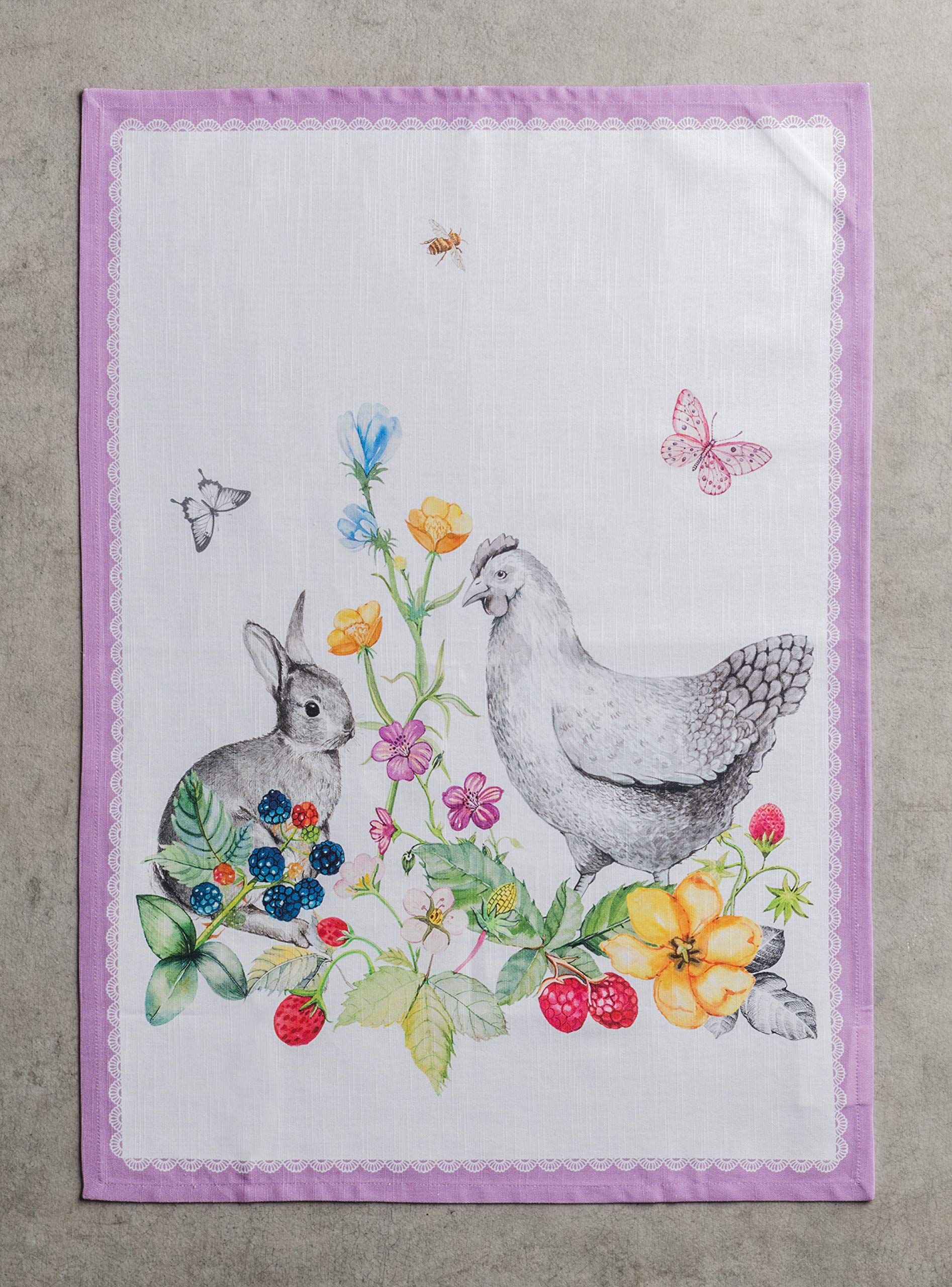 Maison d'Hermine: dibujo acuarela europeo añade elegancia decorativa a la cocina.